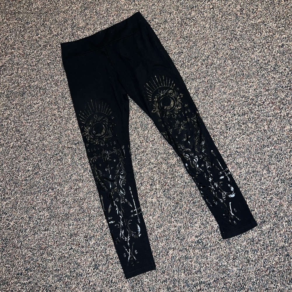 Killstar noctura print leggings size medium